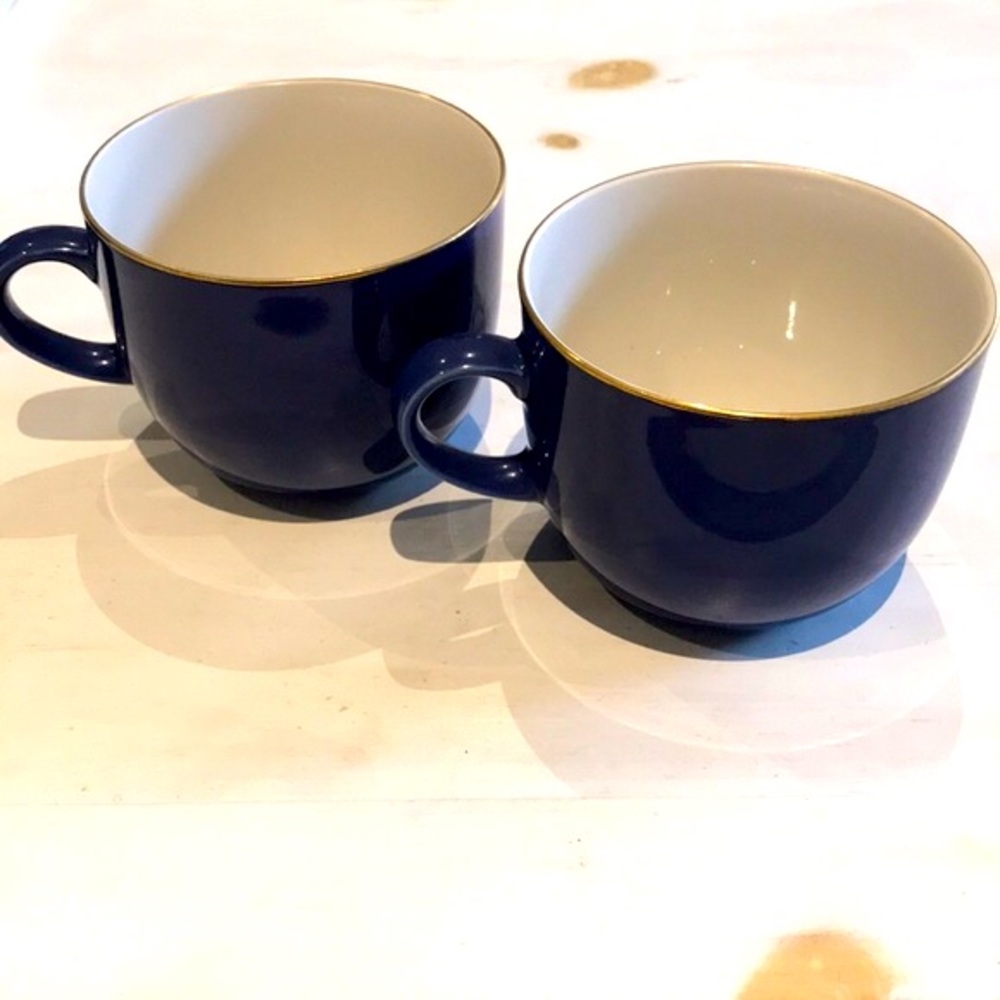 Vintage Mikasa Blue Coffee Mugs